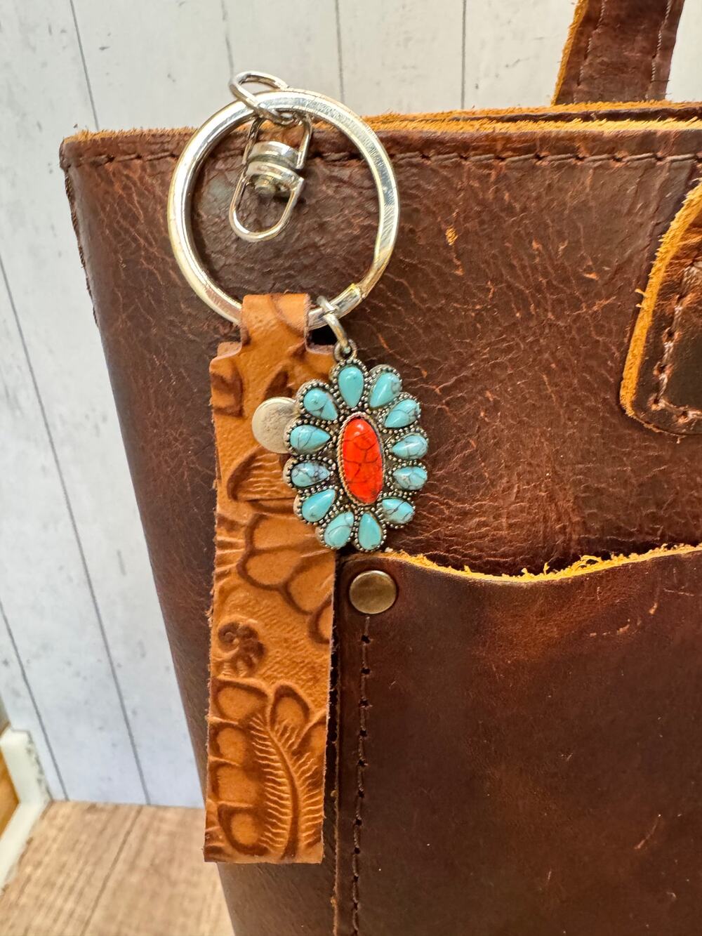 Western Keychain Small Bag Charm Western Style Vegan Purse Accessories NEW!